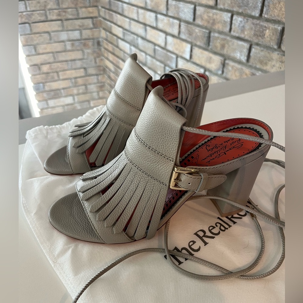 Santoni Italian Leather Kiltie sandals - Size 8